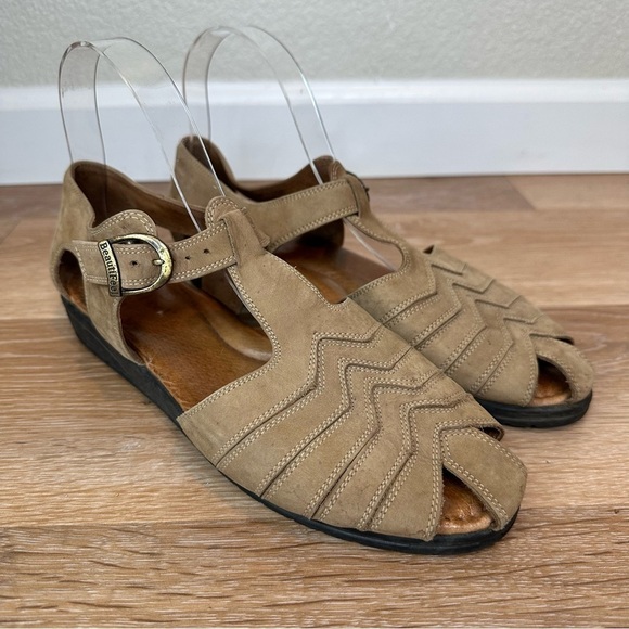 Beautifeel Taupe Leather Women's Sandals, Size 9- 9.5 - Picture 3 of 11